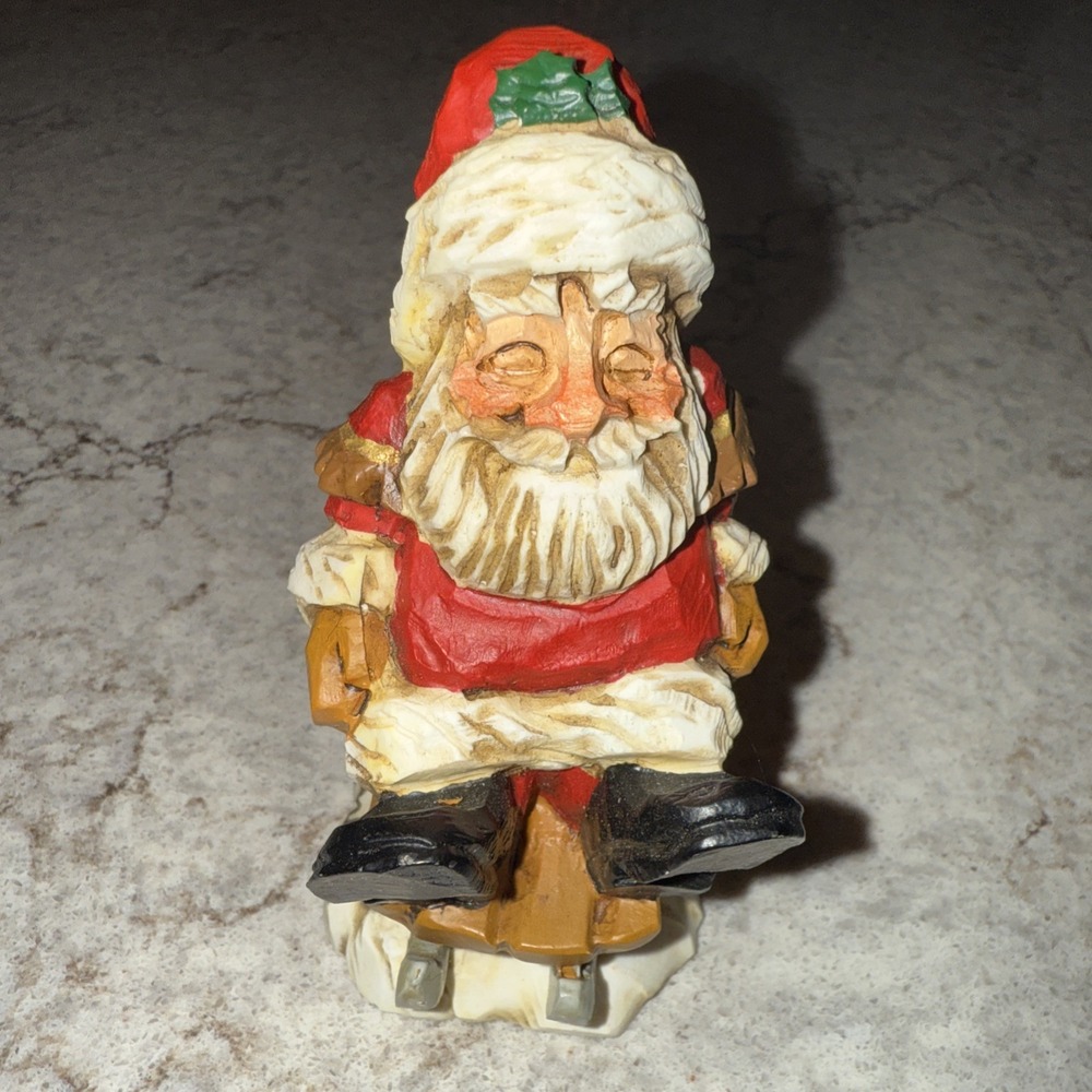 VTG David Frykman Santa Figurine Parade Of Gifts Oh What Fun Signed 1996 Xmas